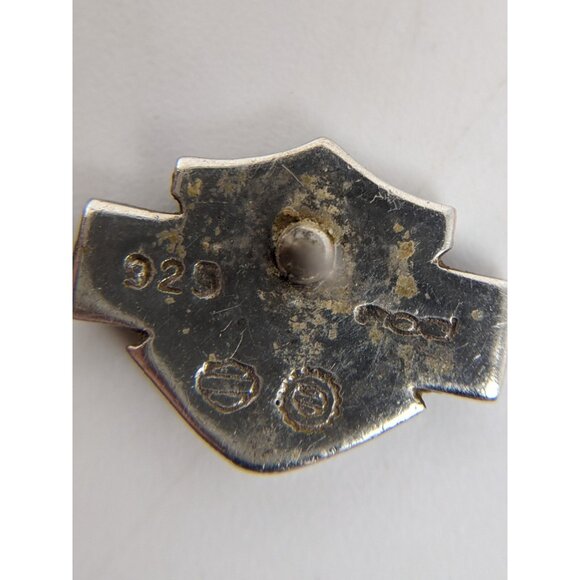 Sterling Silver 925 Harley Davidson Stud Post Earrings Cubic Zirconia - Picture 9 of 16